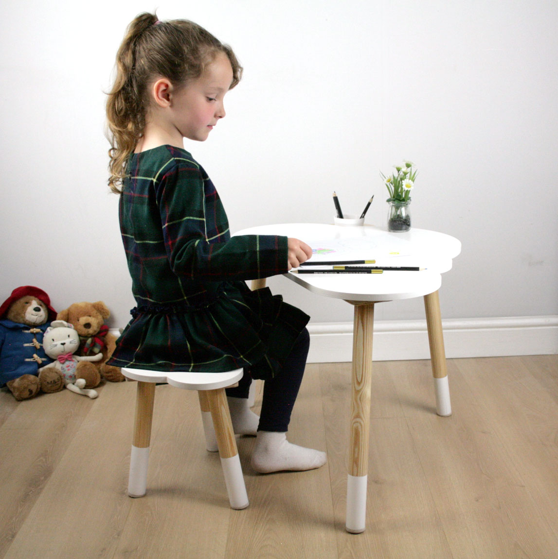 Cloud Desk & Stool Set