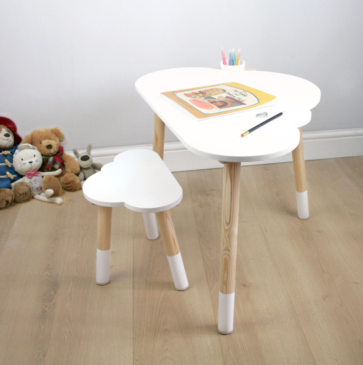 Cloud Desk & Stool Set