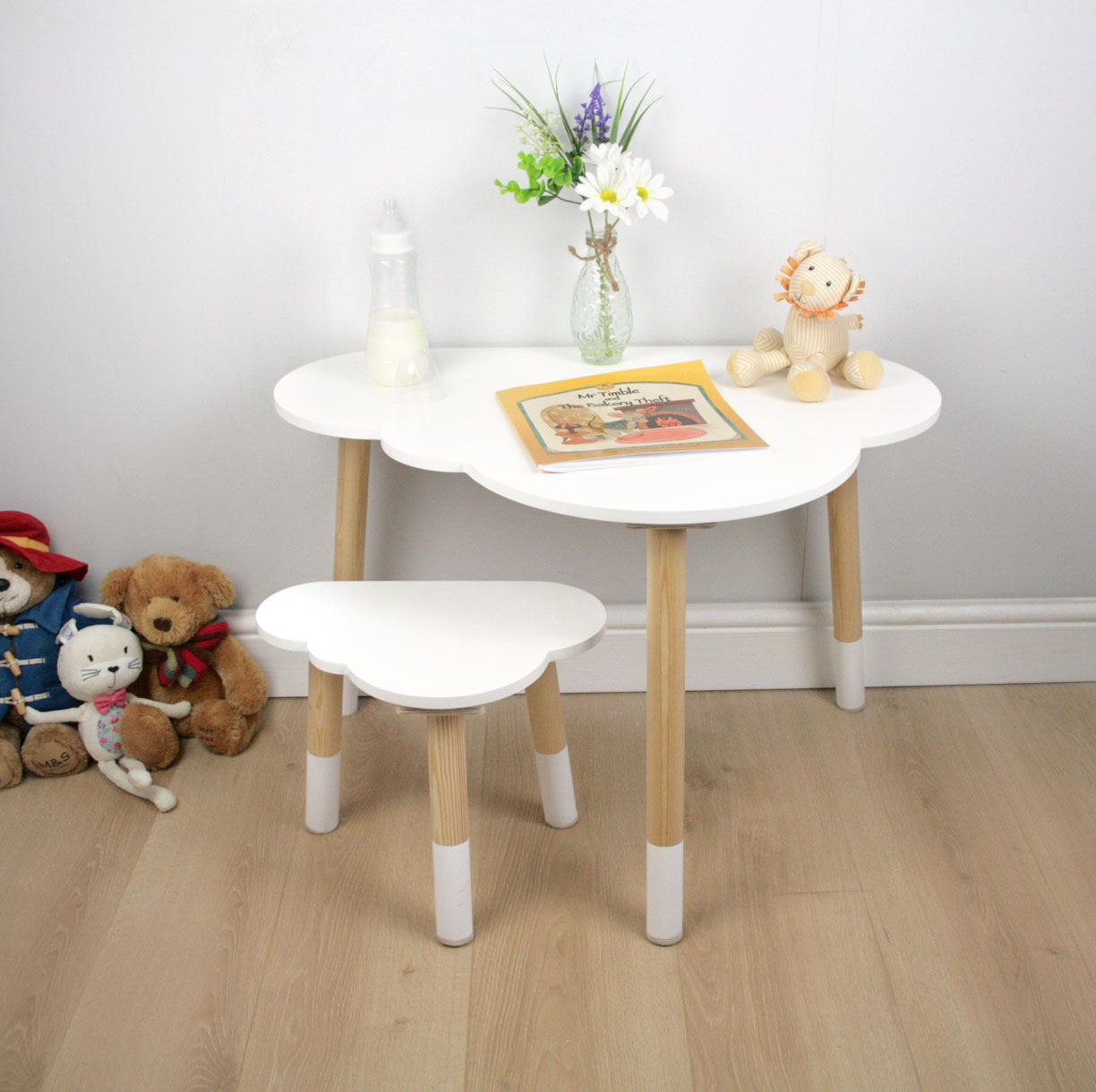 Cloud Desk & Stool Set